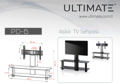 ULTIMATE PD-B Askılı TV Sehpası (55'' - 65'' Uyumlu)
